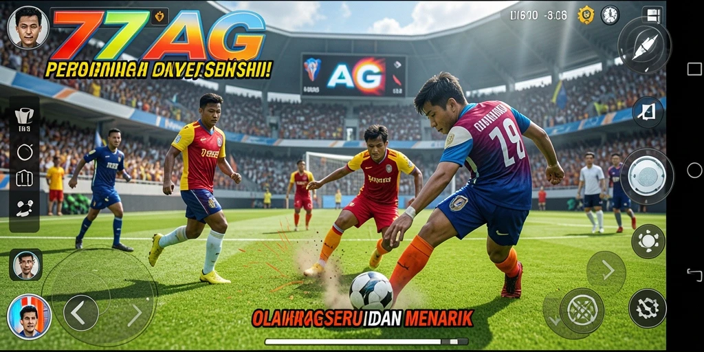 Tampilan seru gameplay 77AG yang menampilkan pertandingan olahraga.