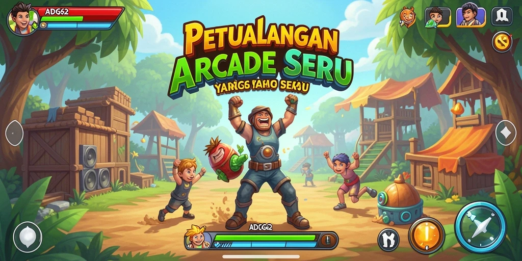 Tampilan menarik dari gameplay ADG62 yang seru dan penuh tantangan.