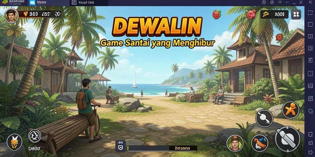 Tampilan gameplay DEWALIN yang cerah dan menarik