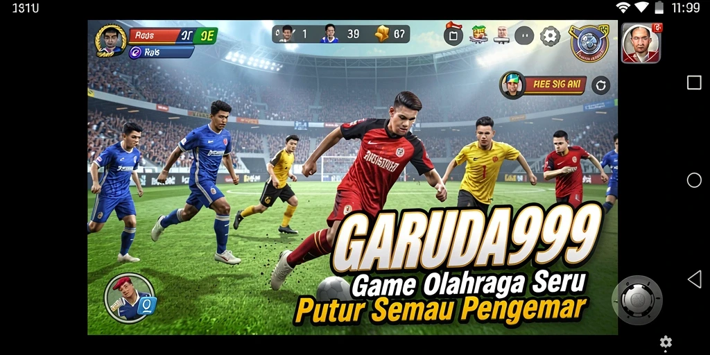 Tampilan gameplay GARUDA999 dengan aksi olahraga yang seru.