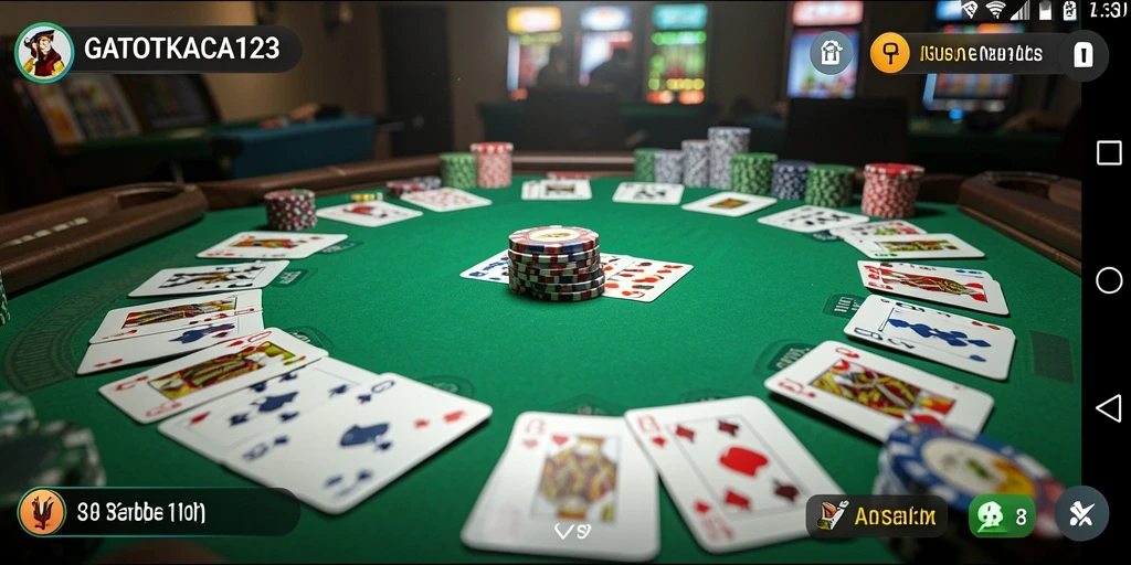 Gameplay menarik Gaple di GATOTKACA123 yang seru.