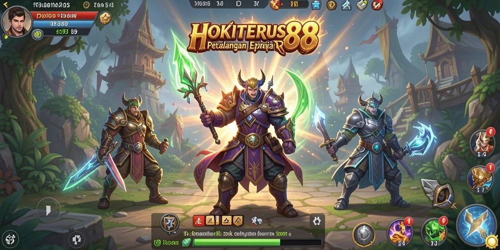 Tampilan gameplay HOKITERUS88 yang penuh aksi dan petualangan.