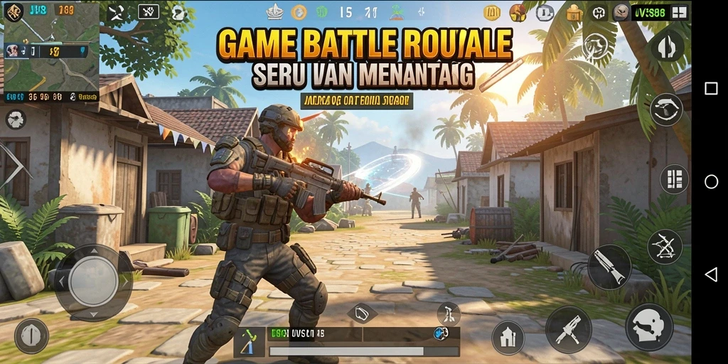 Tampilan gameplay Battle Royale seru di JVS88.