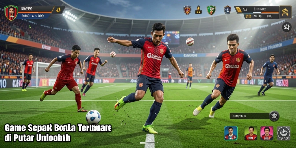 Gameplay seru di KING999 dengan aksi sepak bola mendebarkan.