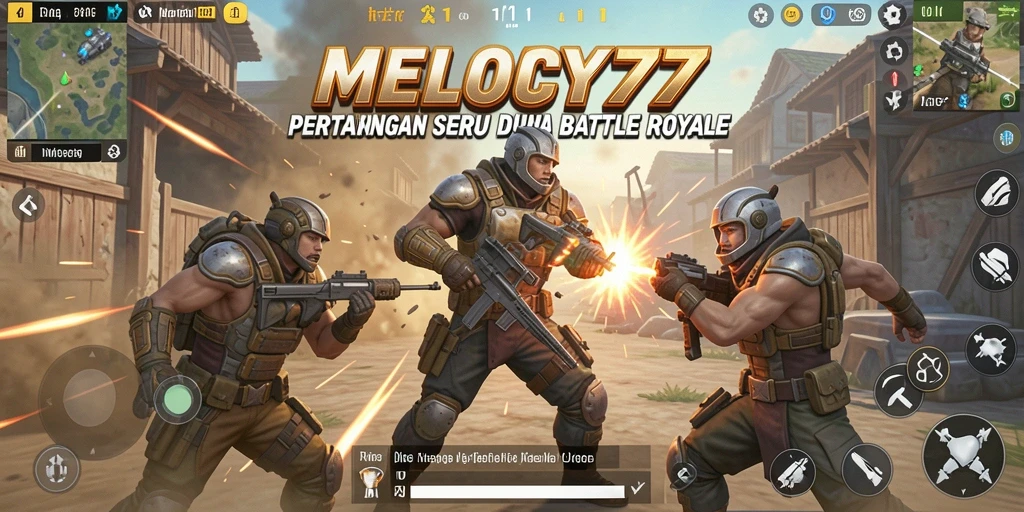Tampilan gameplay seru dalam pertempuran <strong>Battle Royale</strong> yang mendebarkan.