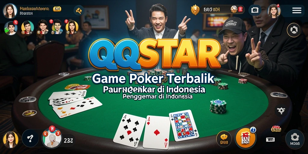Tampilan permainan Poker yang seru di QQSTAR.