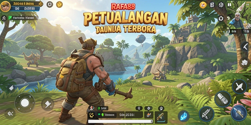 Tangkapan layar dari gameplay RAFA88 yang menampilkan dunia terbuka yang indah.