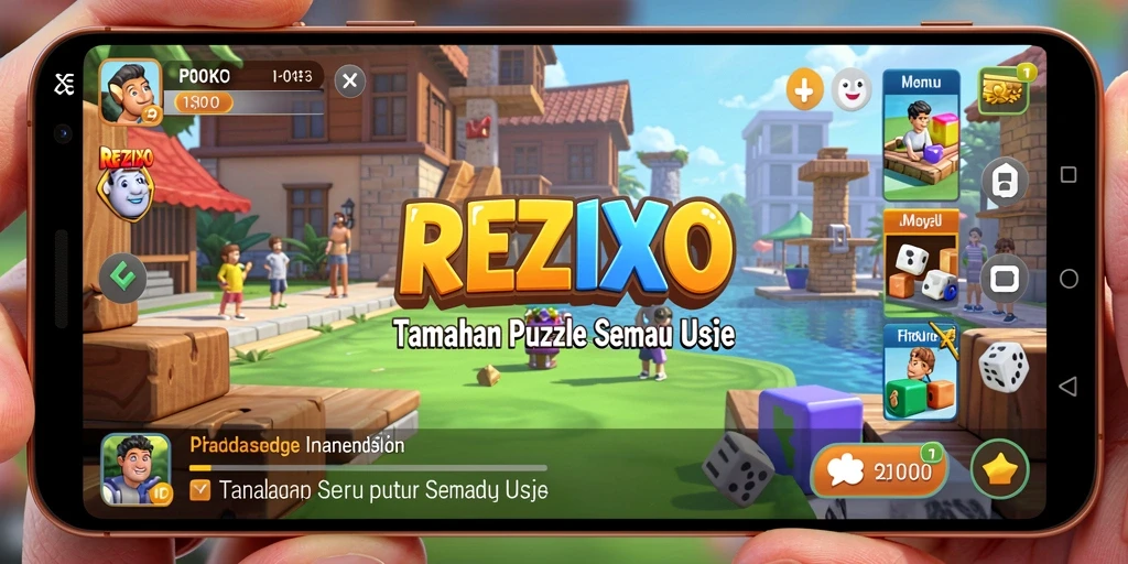 Gameplay seru dan menantang dalam REZIXO.