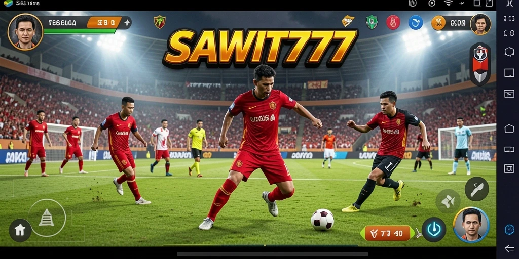 Tampilan gameplay yang mendebarkan dalam SAWIT777 saat pertandingan berlangsung.