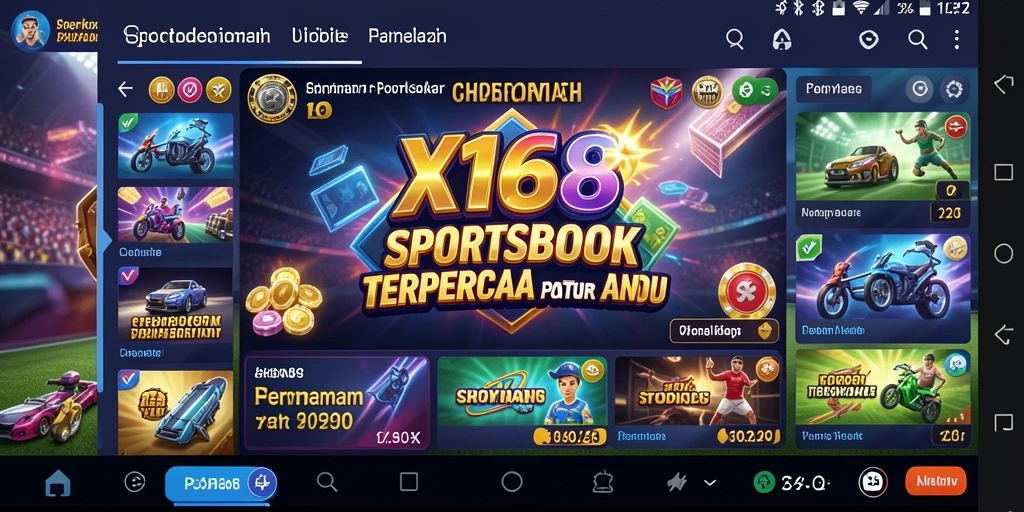 Tangkapan layar gameplay X168 menampilkan taruhan langsung yang mengasyikkan.